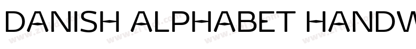 Danish Alphabet Handwriting字体转换